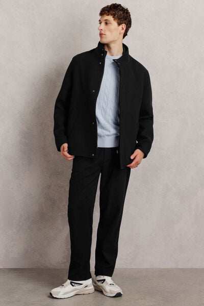 Manteau court parementure amovible