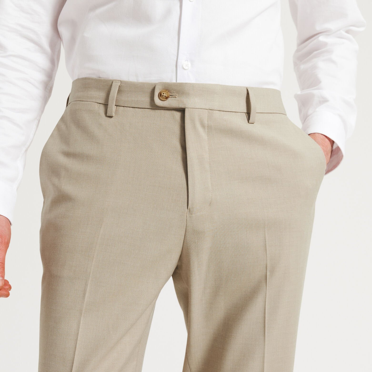 Comfort fit kostuumbroek in twill