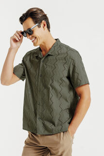 Chemisette en coton brodée