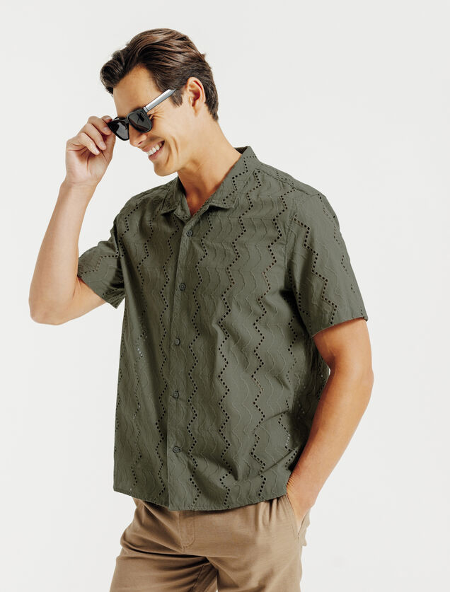 Chemisette en coton brodée