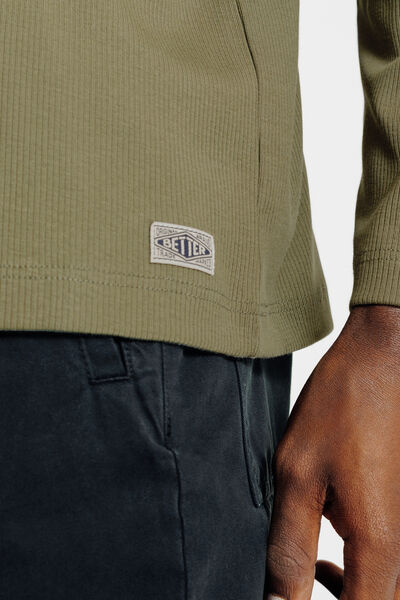 Tee shirt en c&ocirc;te manches longues