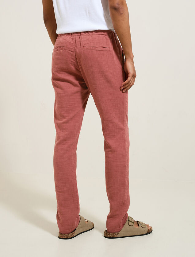 Effen broek in katoengaas