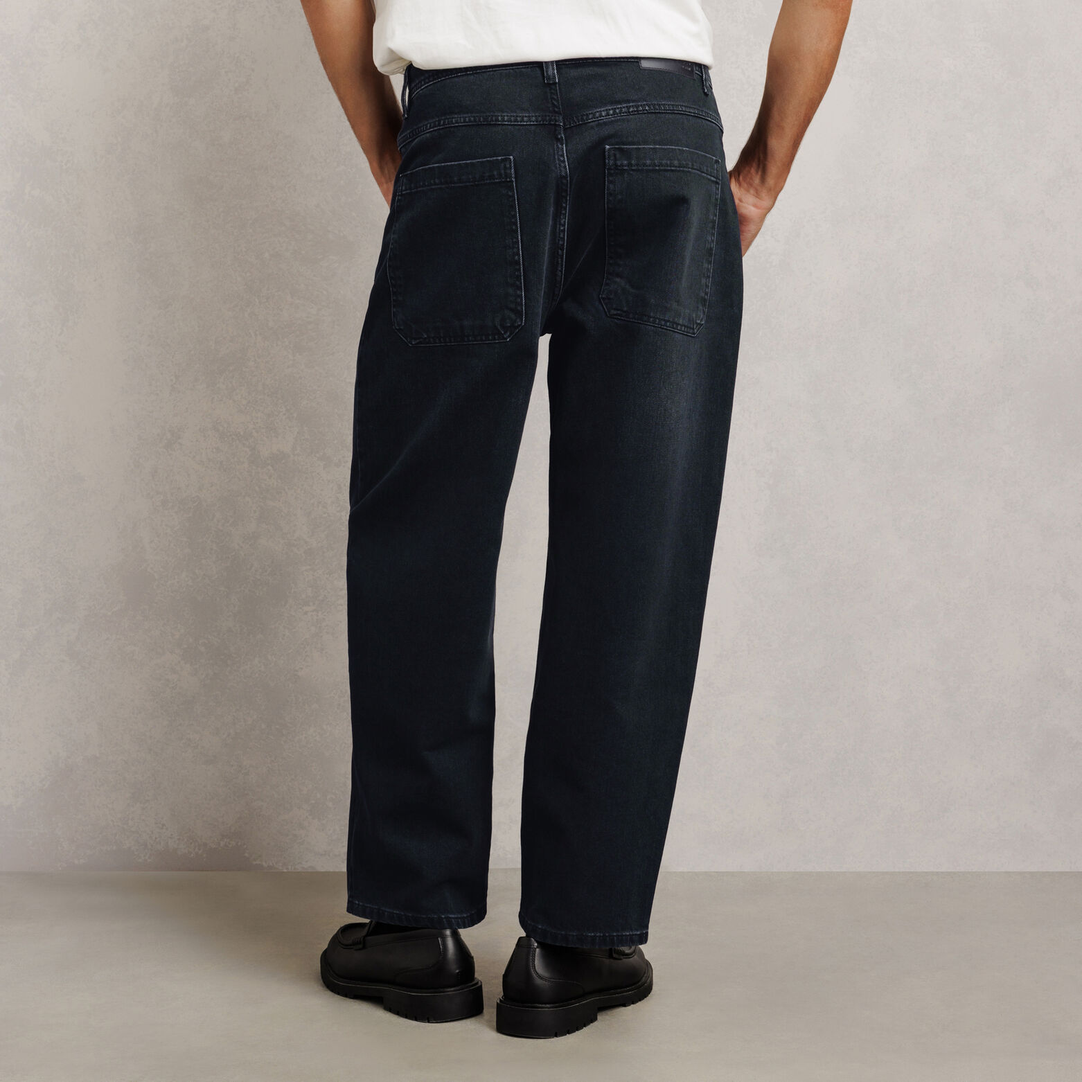 Jean barrel d&eacute;lav&eacute; 100% coton