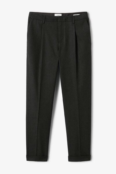 Pantalon tapered flanelle