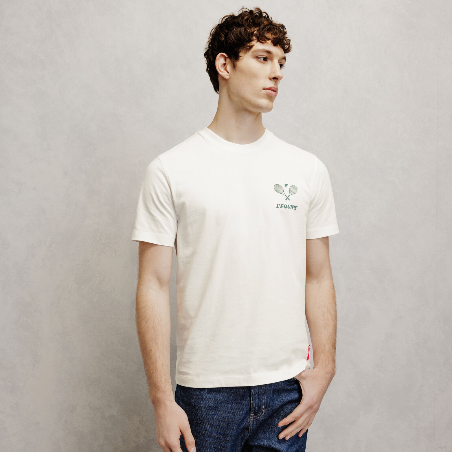 Tee shirt imprim&eacute; dos licence l'&Eacute;quipe
