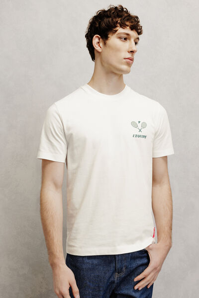 Tee shirt imprim&eacute; dos licence l'&Eacute;quipe