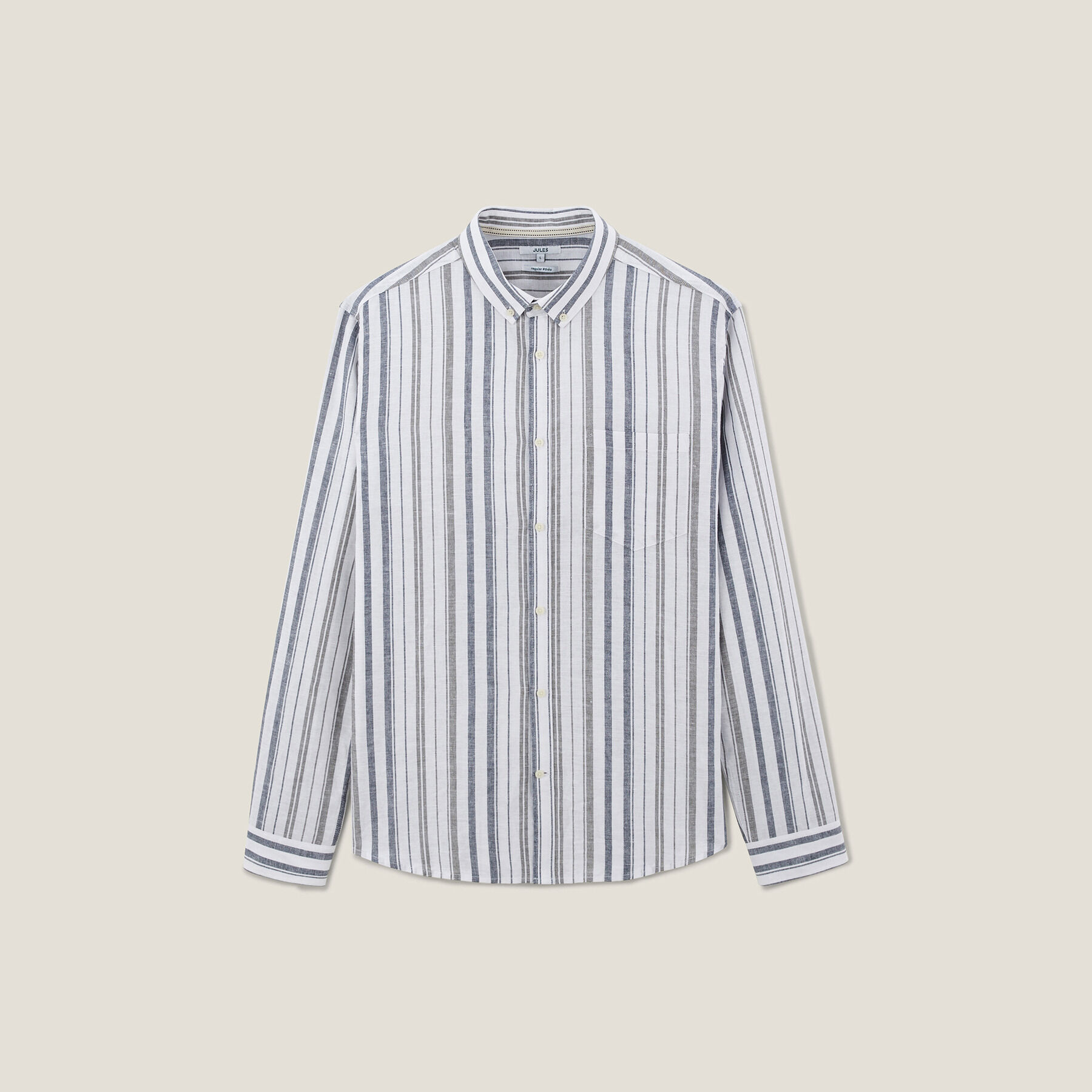 Chemise en coton lin rayee Jules BE