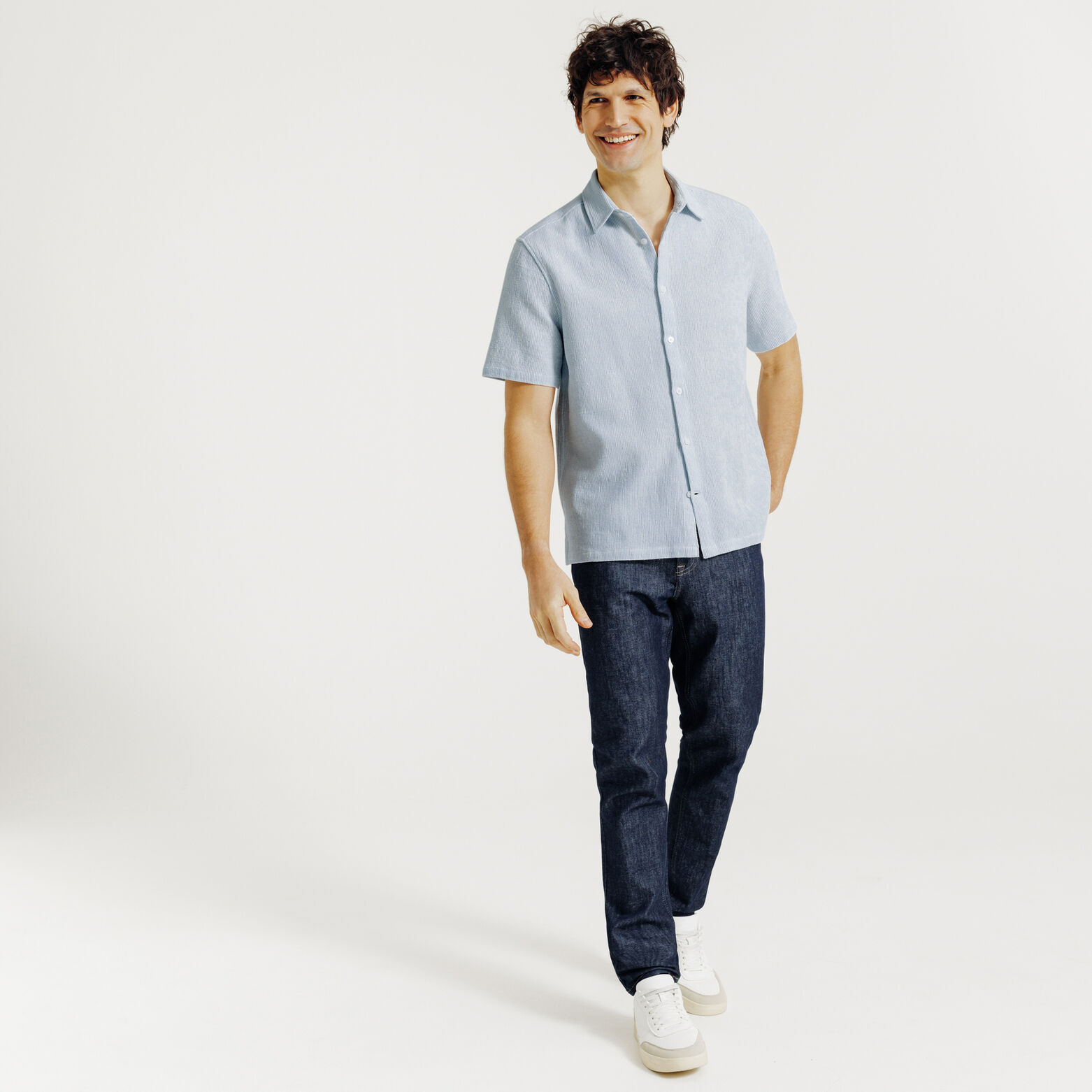 Effen gebreid hemdje in katoen 