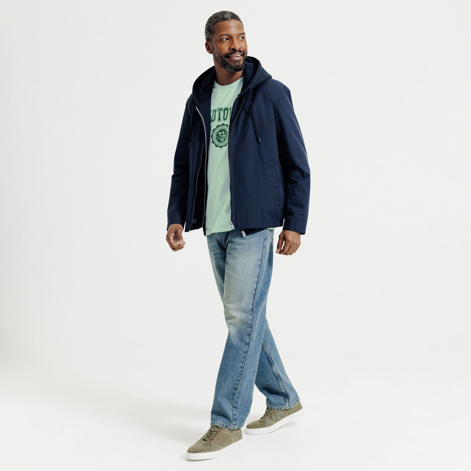 T-shirt in katoen met borduursel vooraan