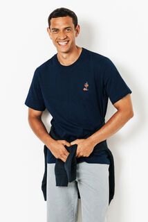 T-shirt in katoen met borduursel