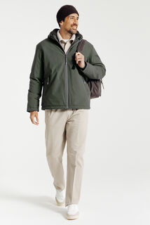 Blouson &agrave; capuche doubl&eacute; en sherpa