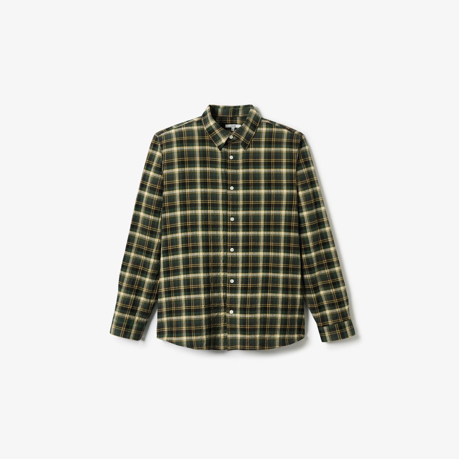 Chemise regular col fran&ccedil;ais &agrave; carreaux