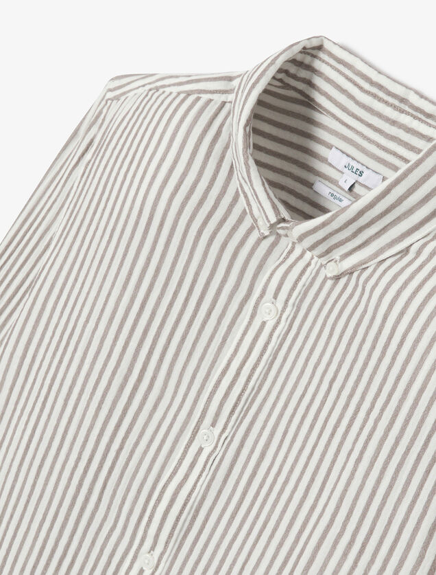 Chemise en gaze de coton ray&eacute;e