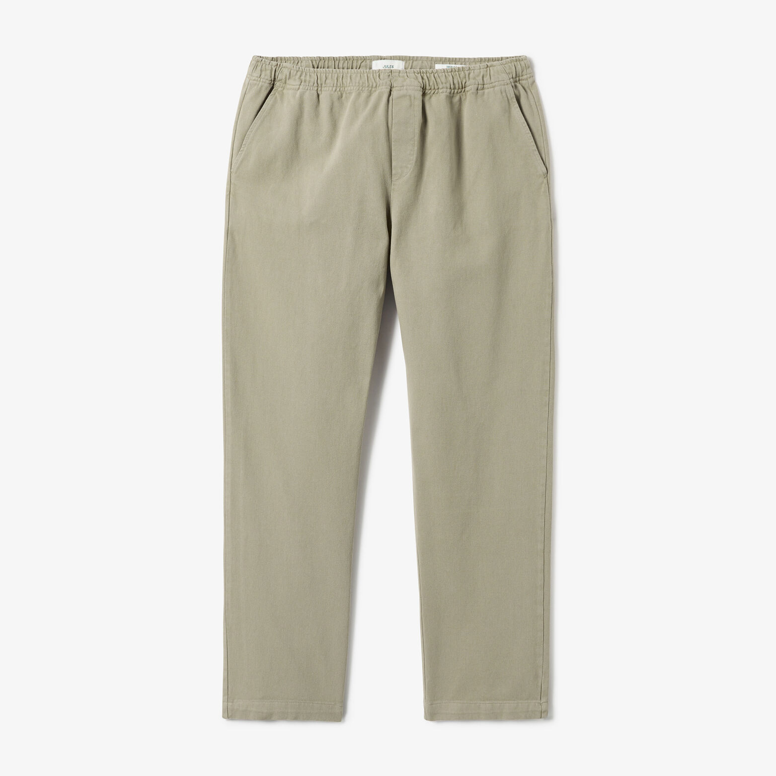 Pantalon tapered taille &eacute;lastiqu&eacute;e 100% coton