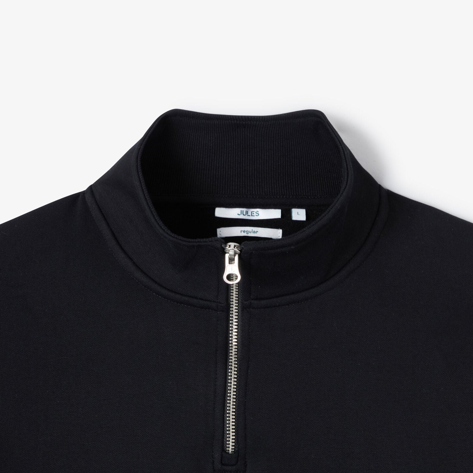 Effen sweater met ritskraag