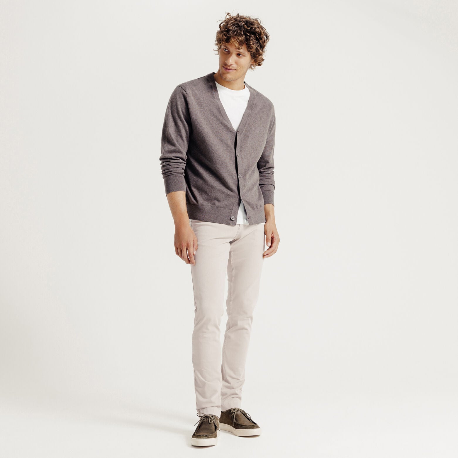 Pantalon 5 poches slim mati&egrave;re bi-stretch