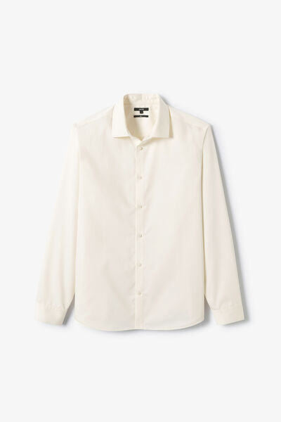 Chemise sans repassage en coton unie slim