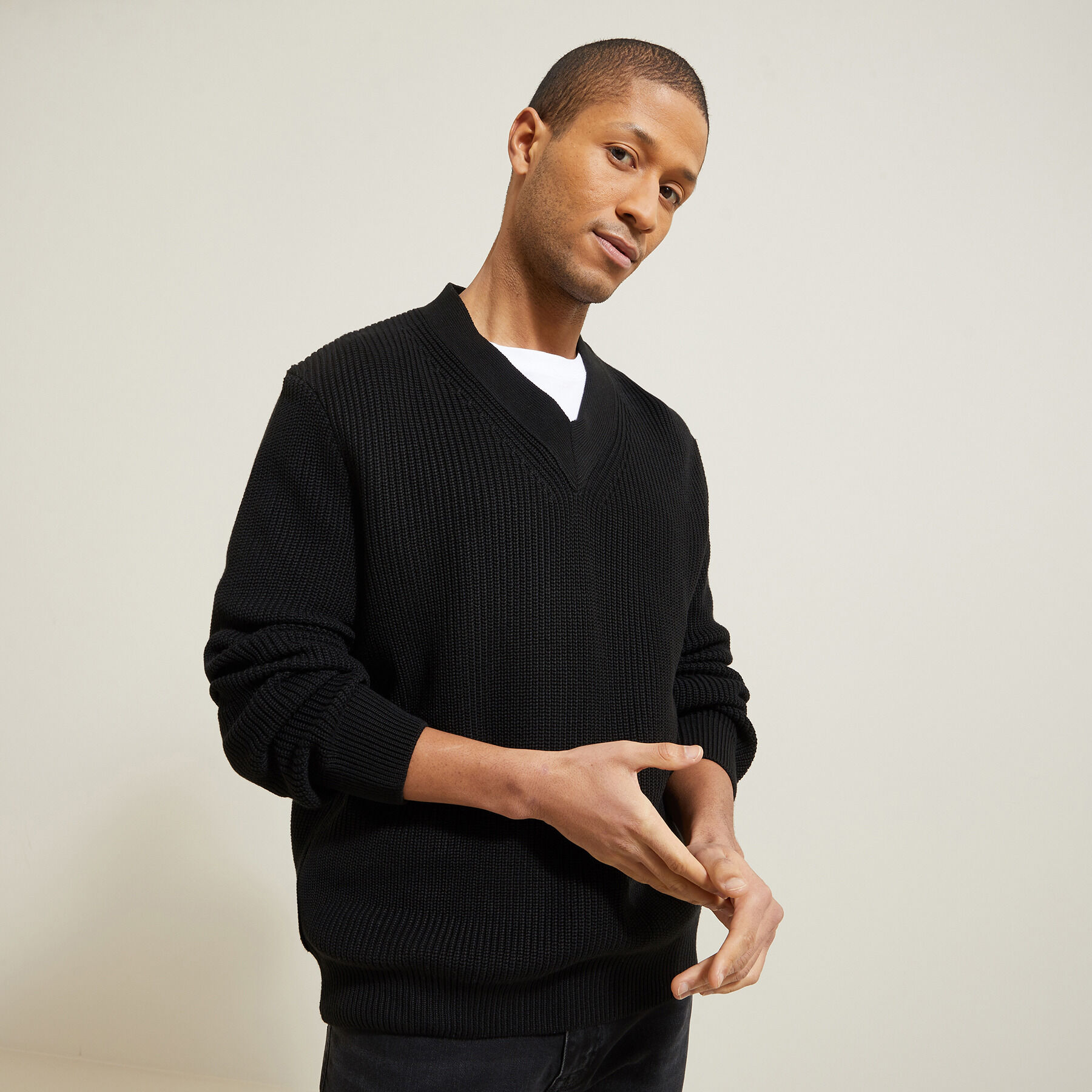 Pull col hot sale cheminée homme jules
