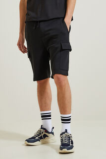 Short en molleton style cargo