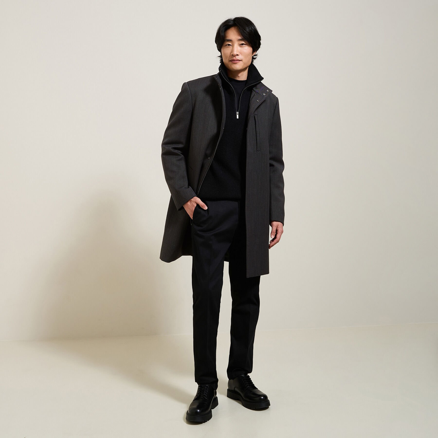 Manteau hiver long homme manteaux 3 4 vestes longues Jules