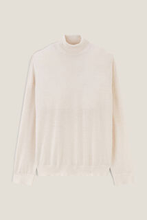 Pull col roulé mérinos