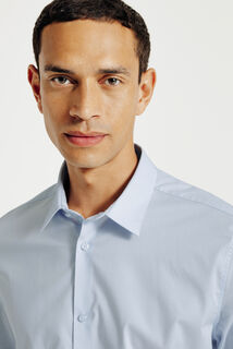 Slim fit effen hemd