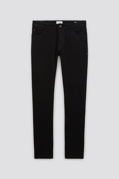 Jean skinny en coton et polyester recyclés Noir