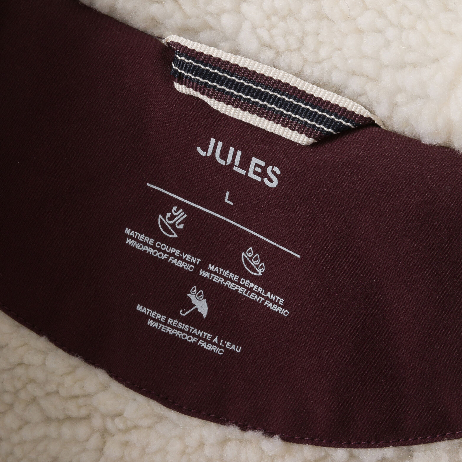 Blouson à capuche doublé en sherpa