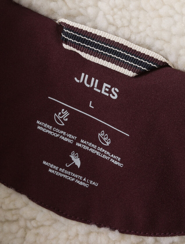 Blouson à capuche doublé en sherpa