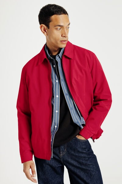 Blouson col chemise zipp&eacute;