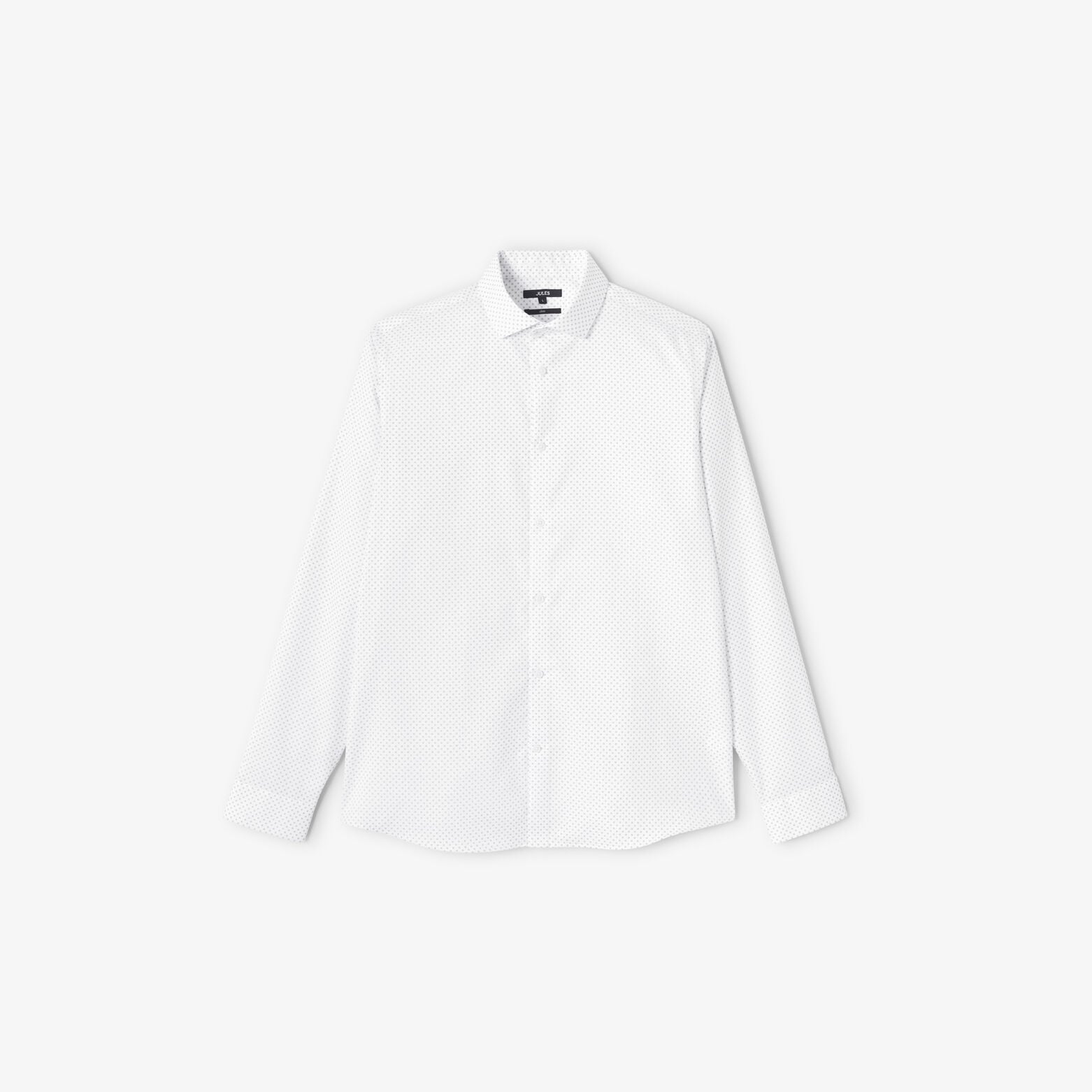 Chemise sans repassage slim en coton imprim&eacute;e