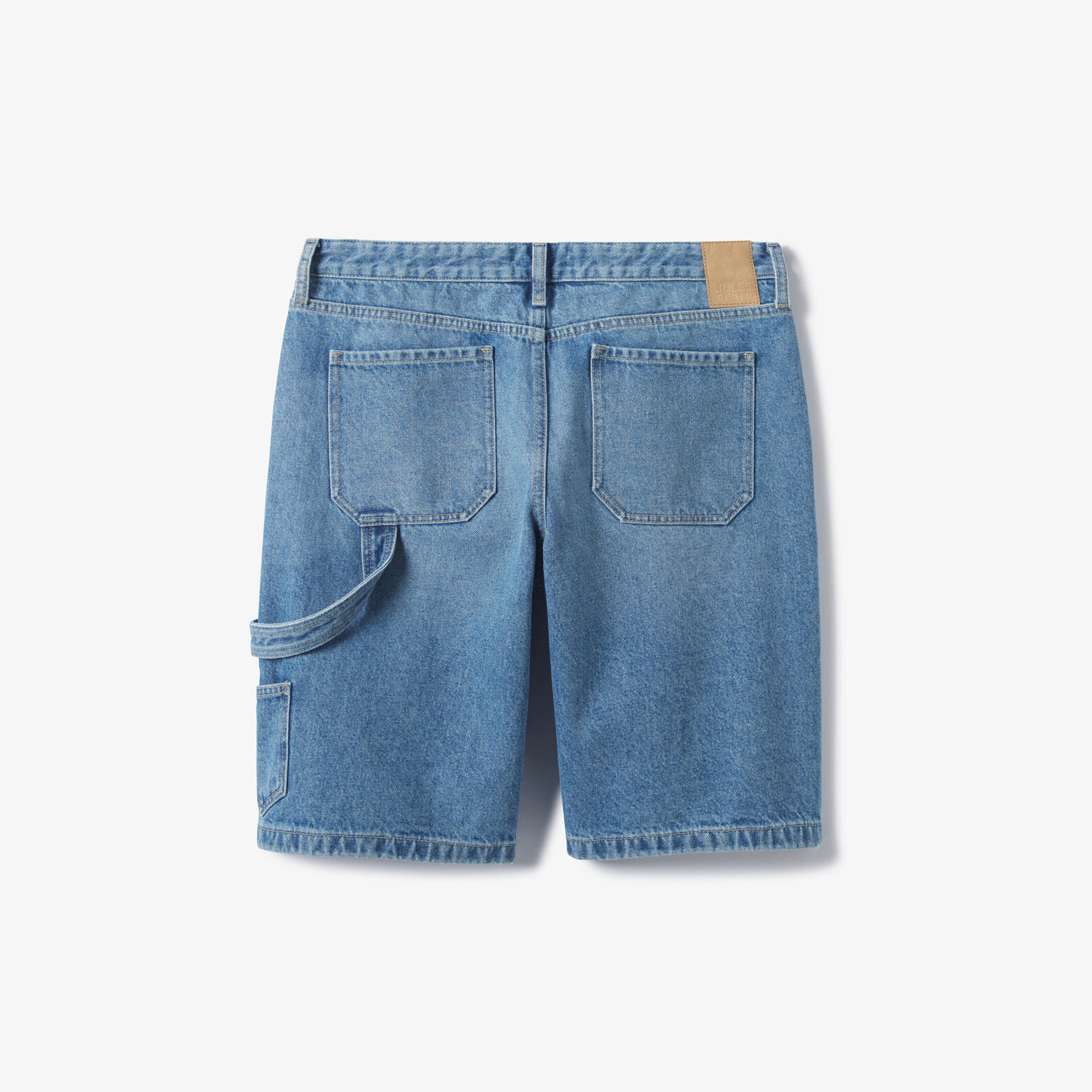 Baggy denim bermuda