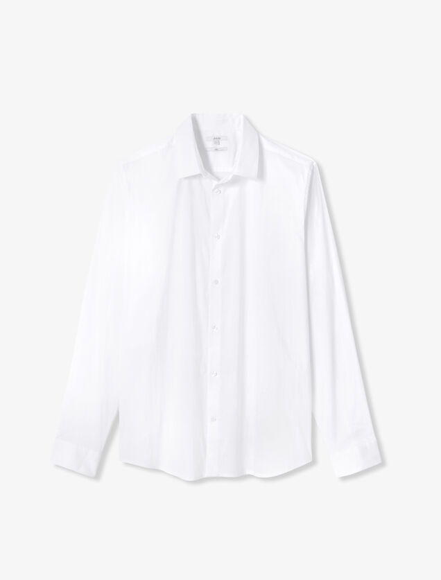 Chemise slim unie coton