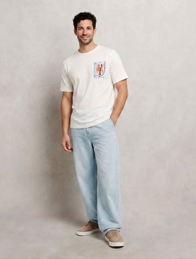 T-shirt met print voor- en achteraan
