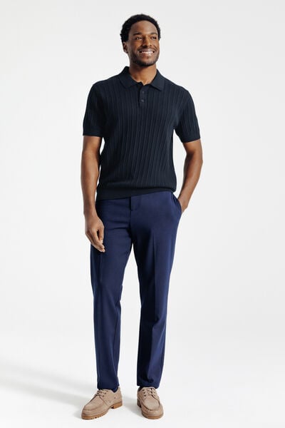 Polo en maille manches courtes jeux de points