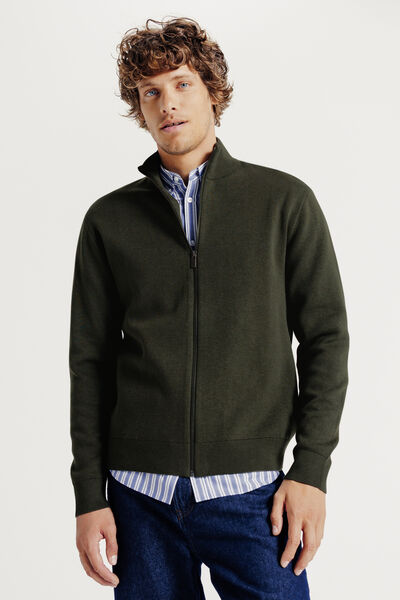 Gilet zippé col montant