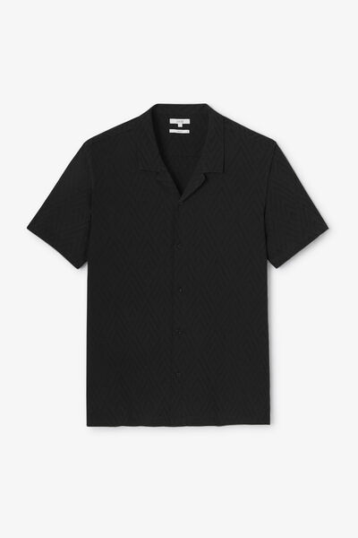 Chemisette en coton jacquard fluide