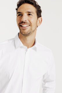 Chemise slim unie coton