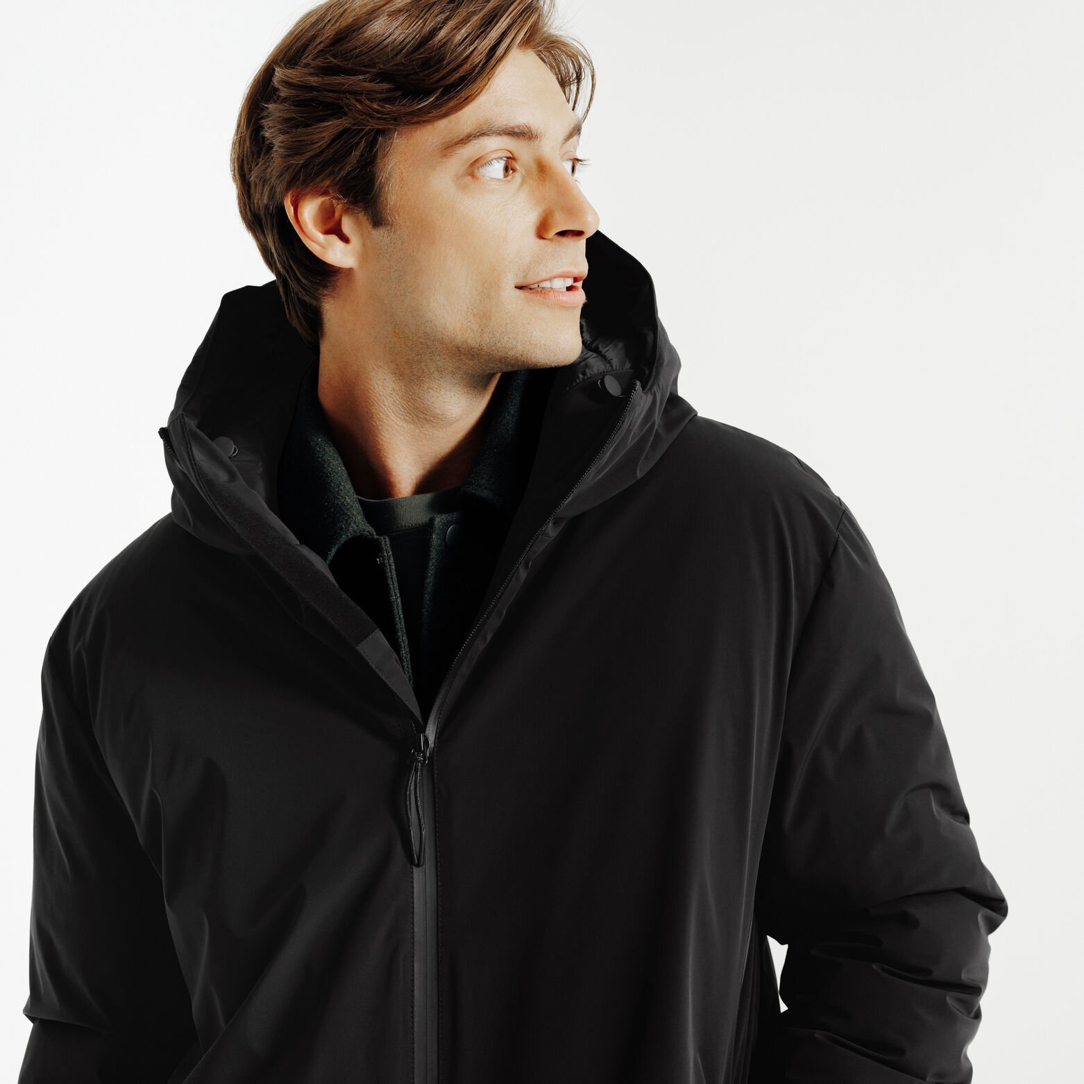 Parka longue à capuche