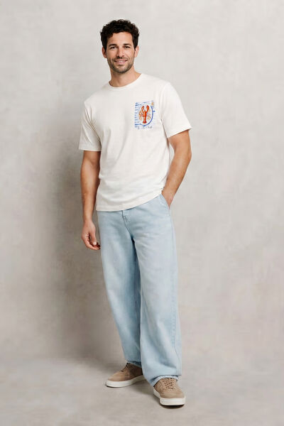 T-shirt met print voor- en achteraan