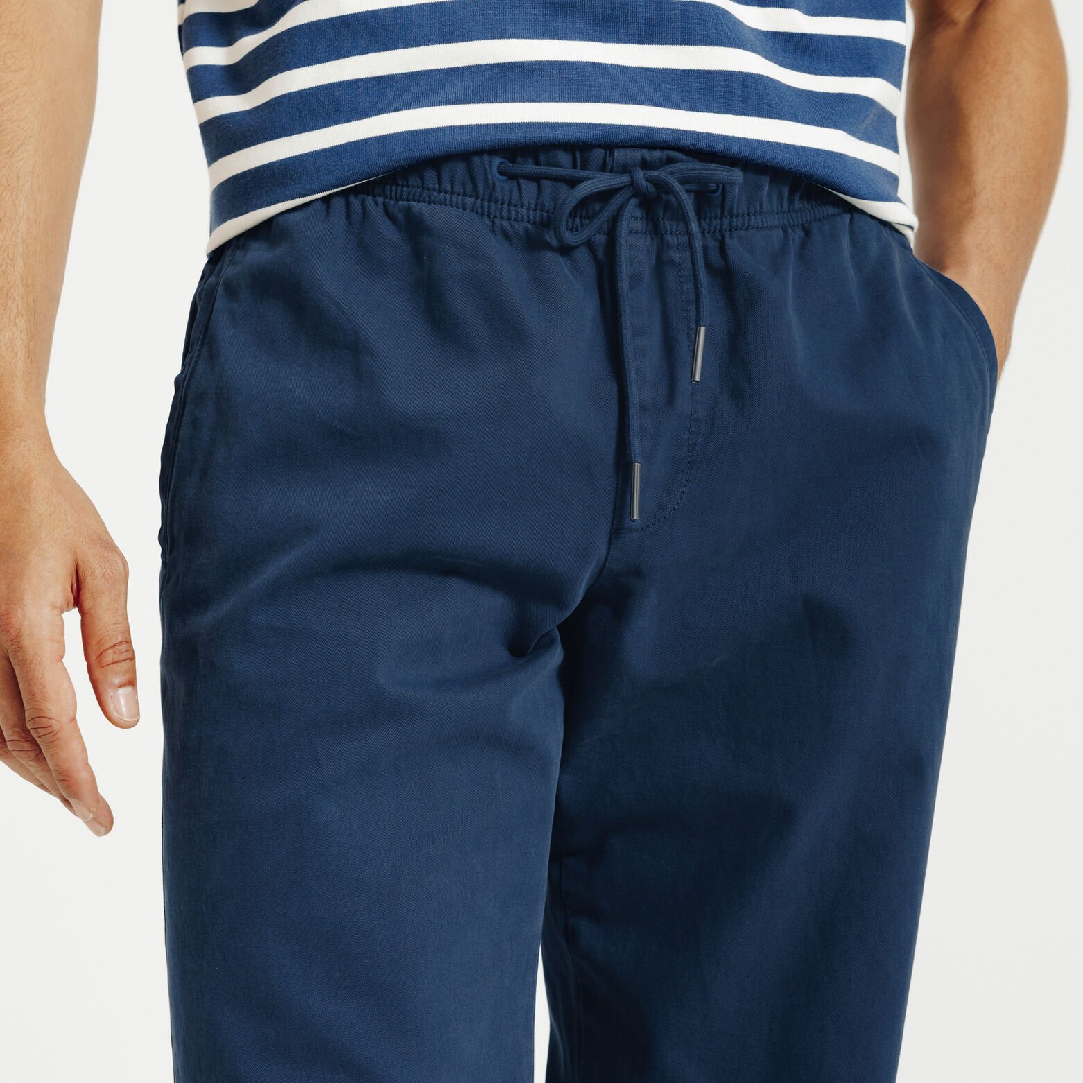 Pantalon straight taille élastiquée