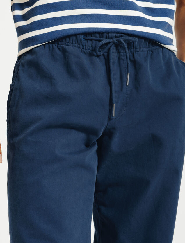 Straight fit broek met elastische taille