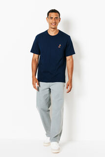 T-shirt in katoen met borduursel