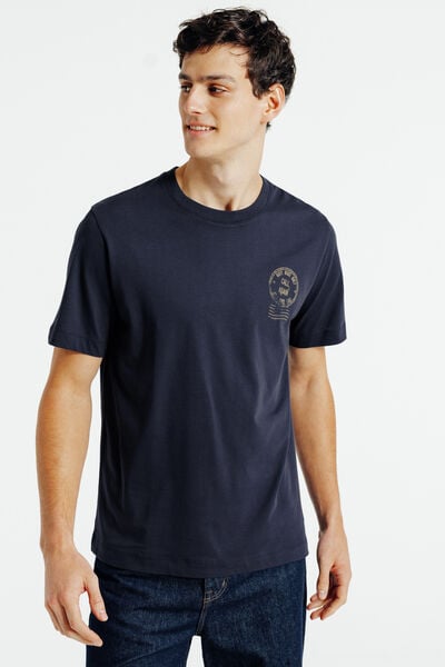 Tee shirt imprim&eacute; devant en coton