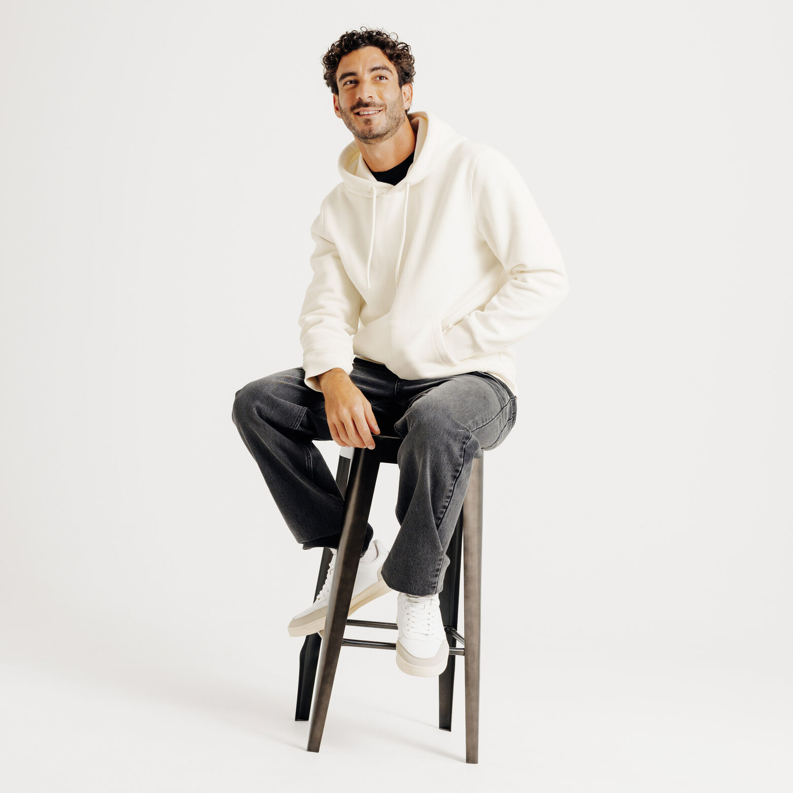 Sweat à capuche velours