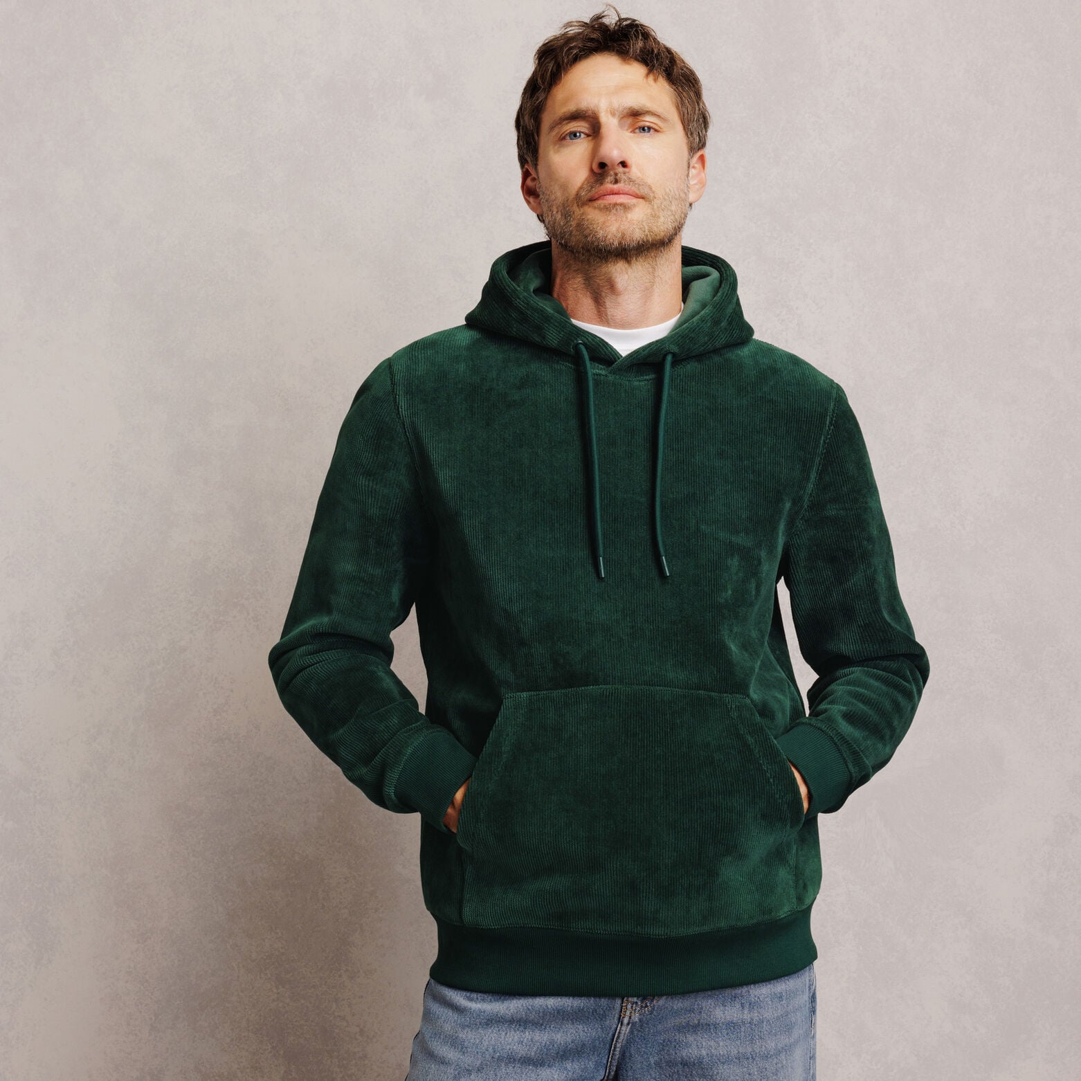 Sweat &agrave; capuche en velours
