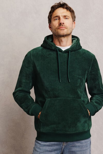 Sweat &agrave; capuche en velours