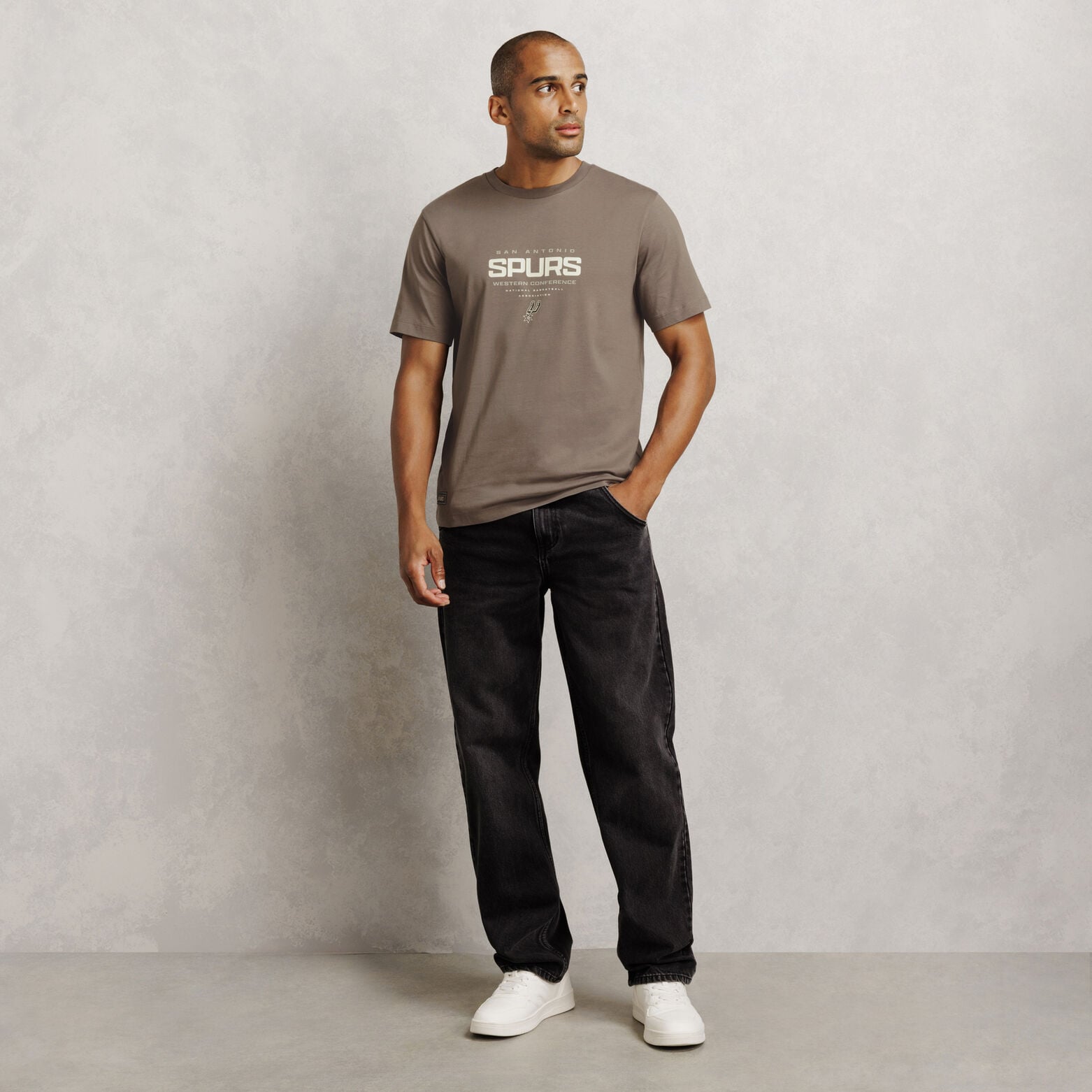 T-shirt met opdruk San Antonio Spurs NBA-licentie