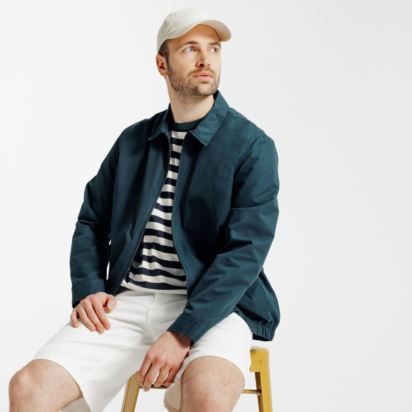 Contrasterend marine t-shirt