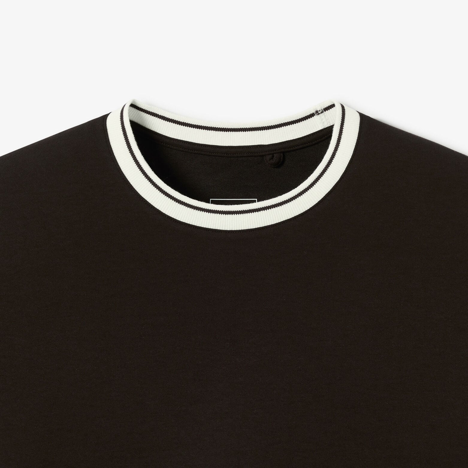 T-shirt met contrasterende hals- en mouwboorden